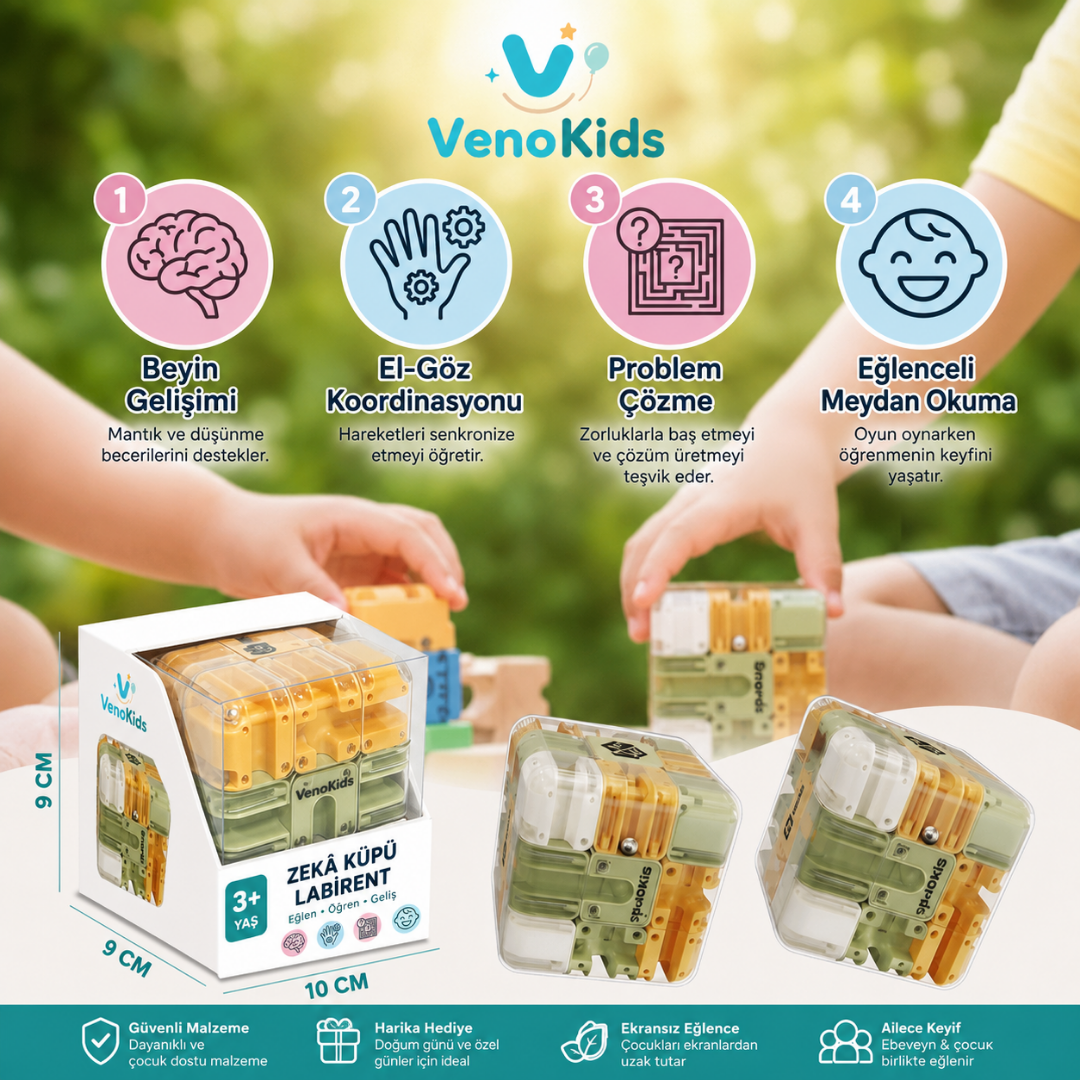 Veno Kids | 3D Labirent Bulmaca Küpü